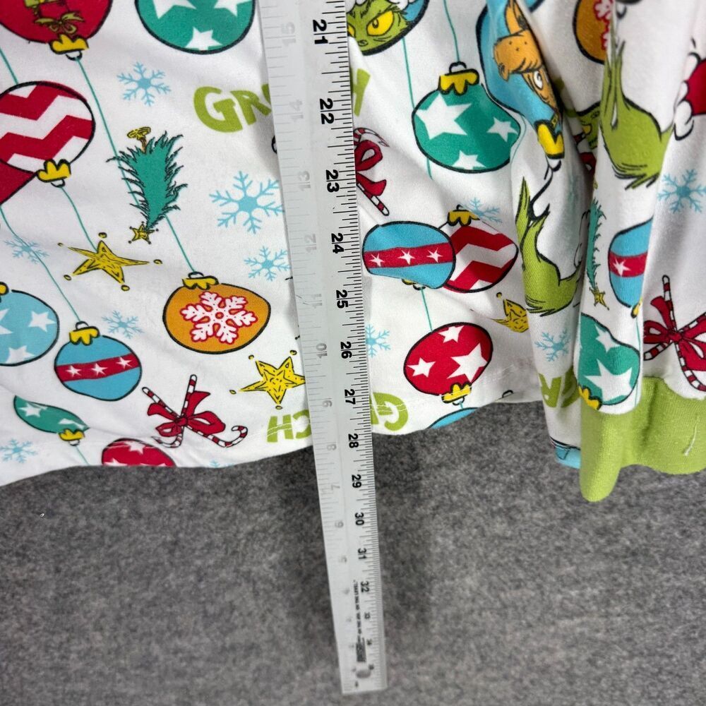 The Grinch Sleepshirt Women 2X Plus White Christmas Bauble Print Long Sleeve - Picture 6 of 7